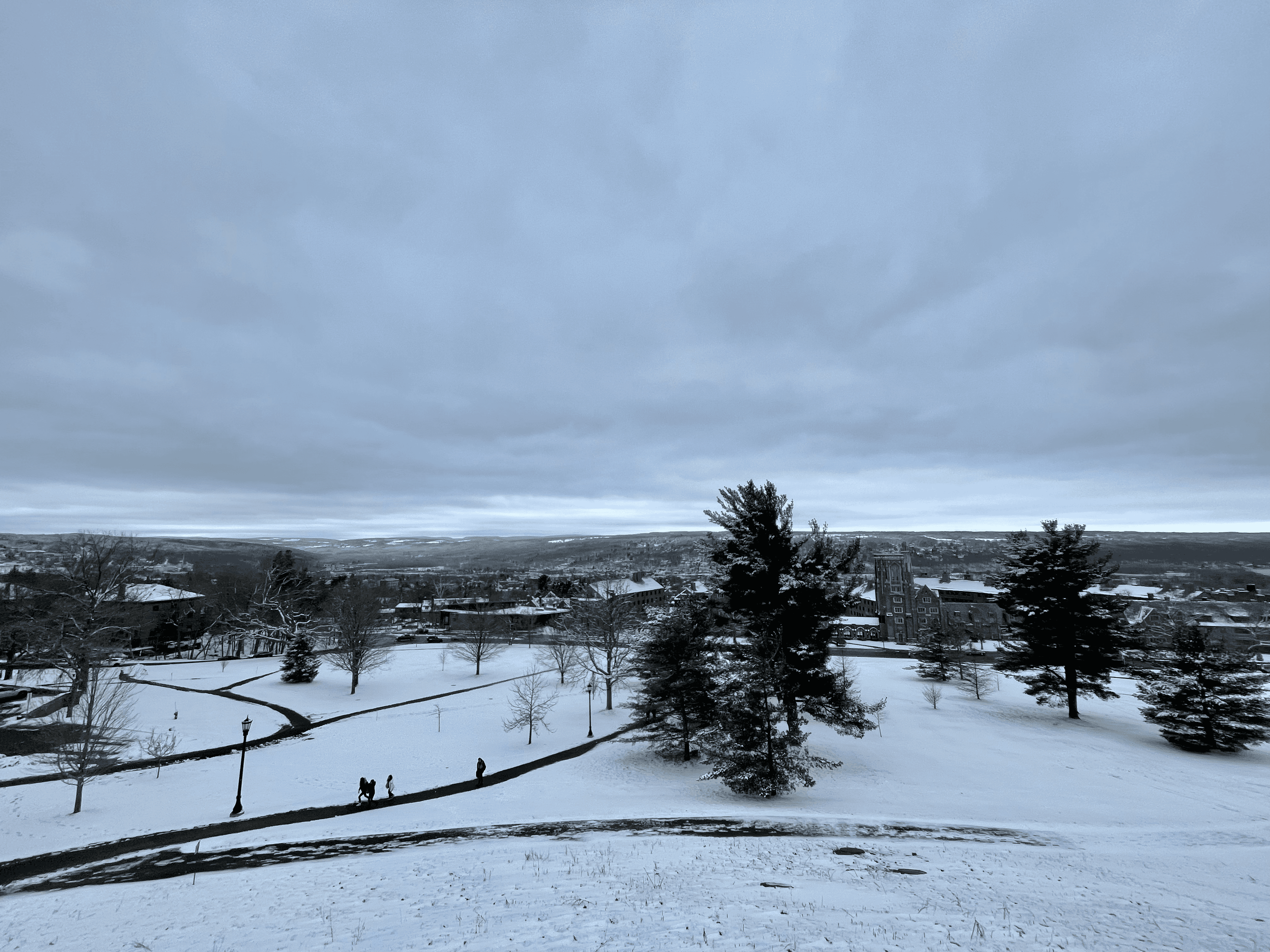 Cornell slope covered in snow
