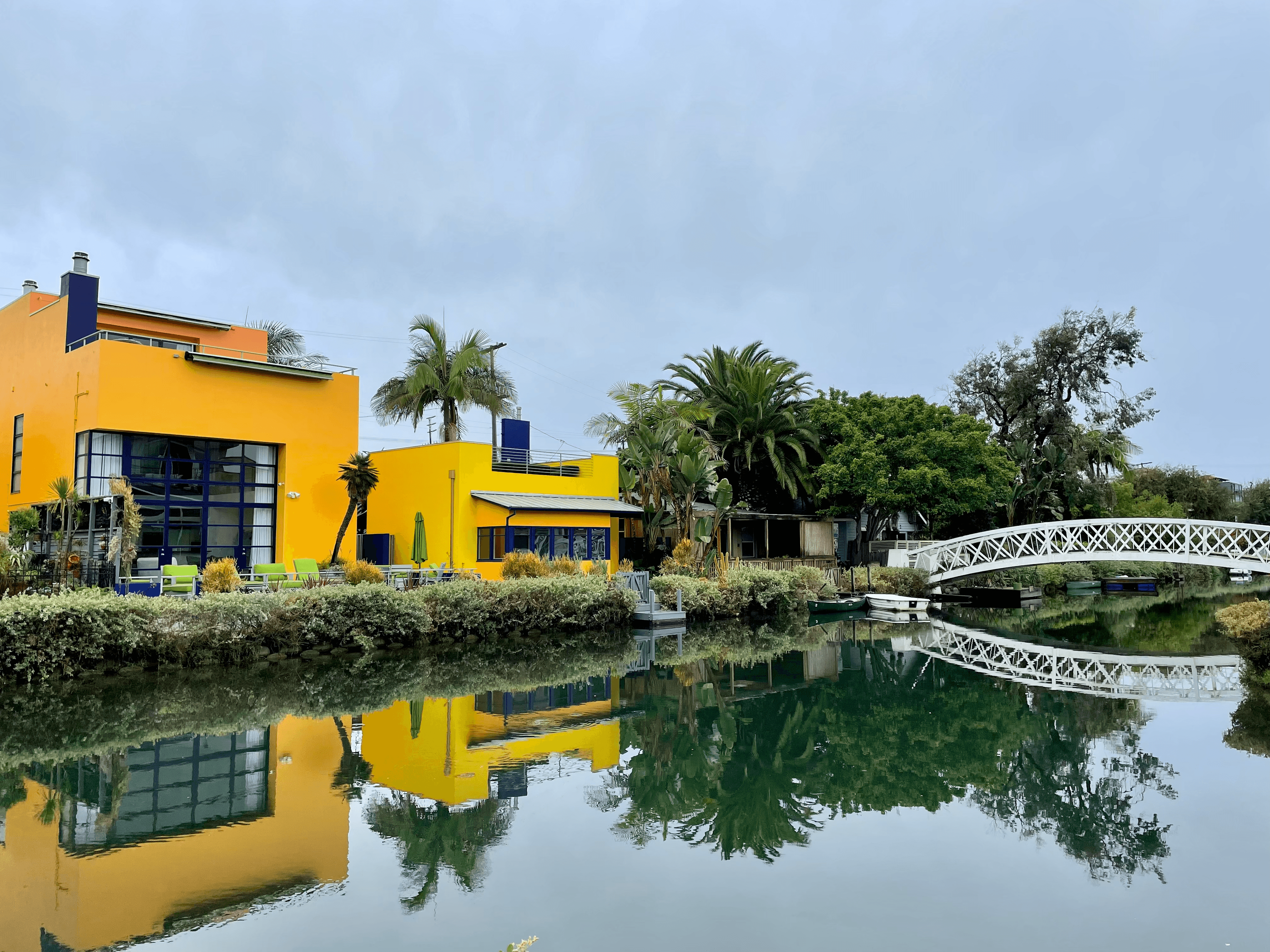 Bright yellow house in the Venice Canals